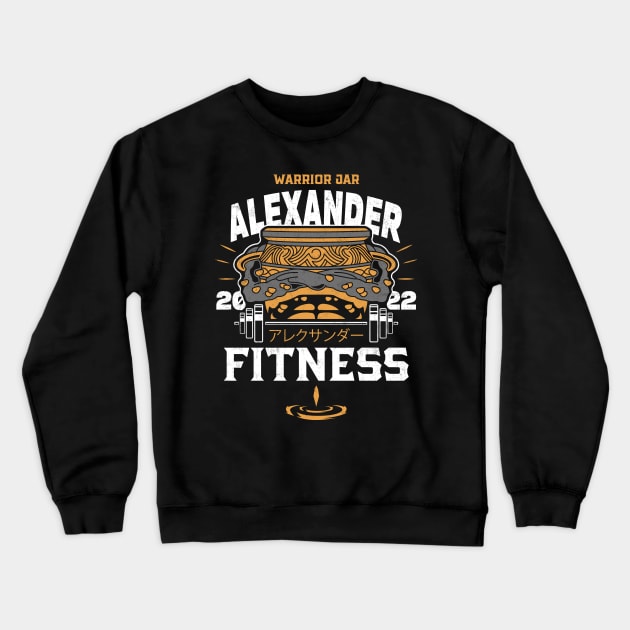 Warrior Jar Fitness Crewneck Sweatshirt by logozaste